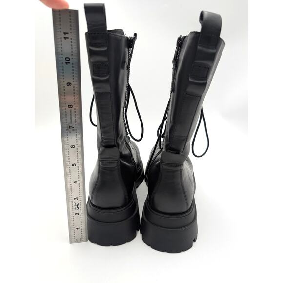 Ash Elton Platform Lug Sole Combat Boots Lace-Up Women's Black Size US9 EU40 - Picture 4 of 13